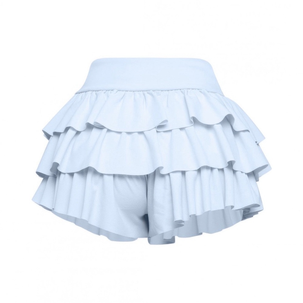 Solid Ruffled Shorts - Picture 4 of 4